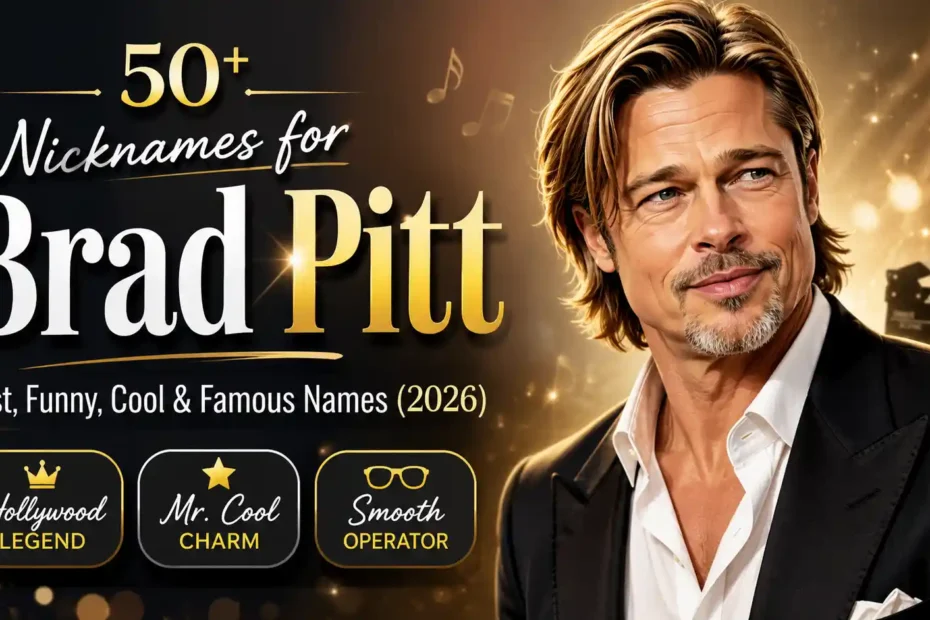50+ Nicknames for Brad Pitt Best, Funny, Cool & Famous Names (2026)